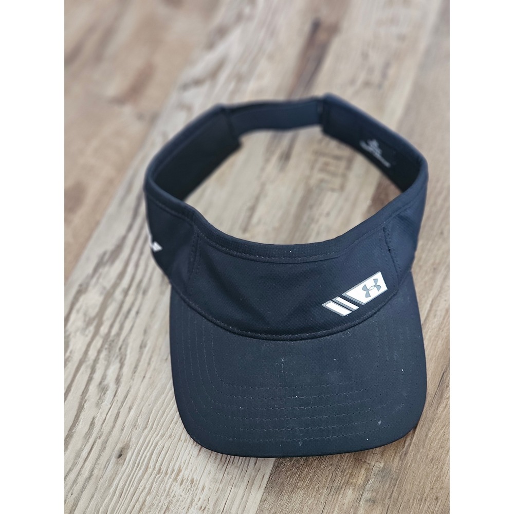 Under Armour Golf Visor Mens Black Adjustable HeatGear Performance Hat OSFA
